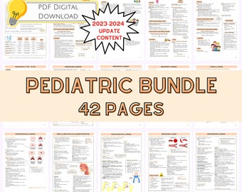 Pediatric Bundle, Pediatric Basics, Pediatrics Nursing Notes, Vital Signs, Clinical Notes, Nursing Study Guide, Pediatric Notes | 41 Pages