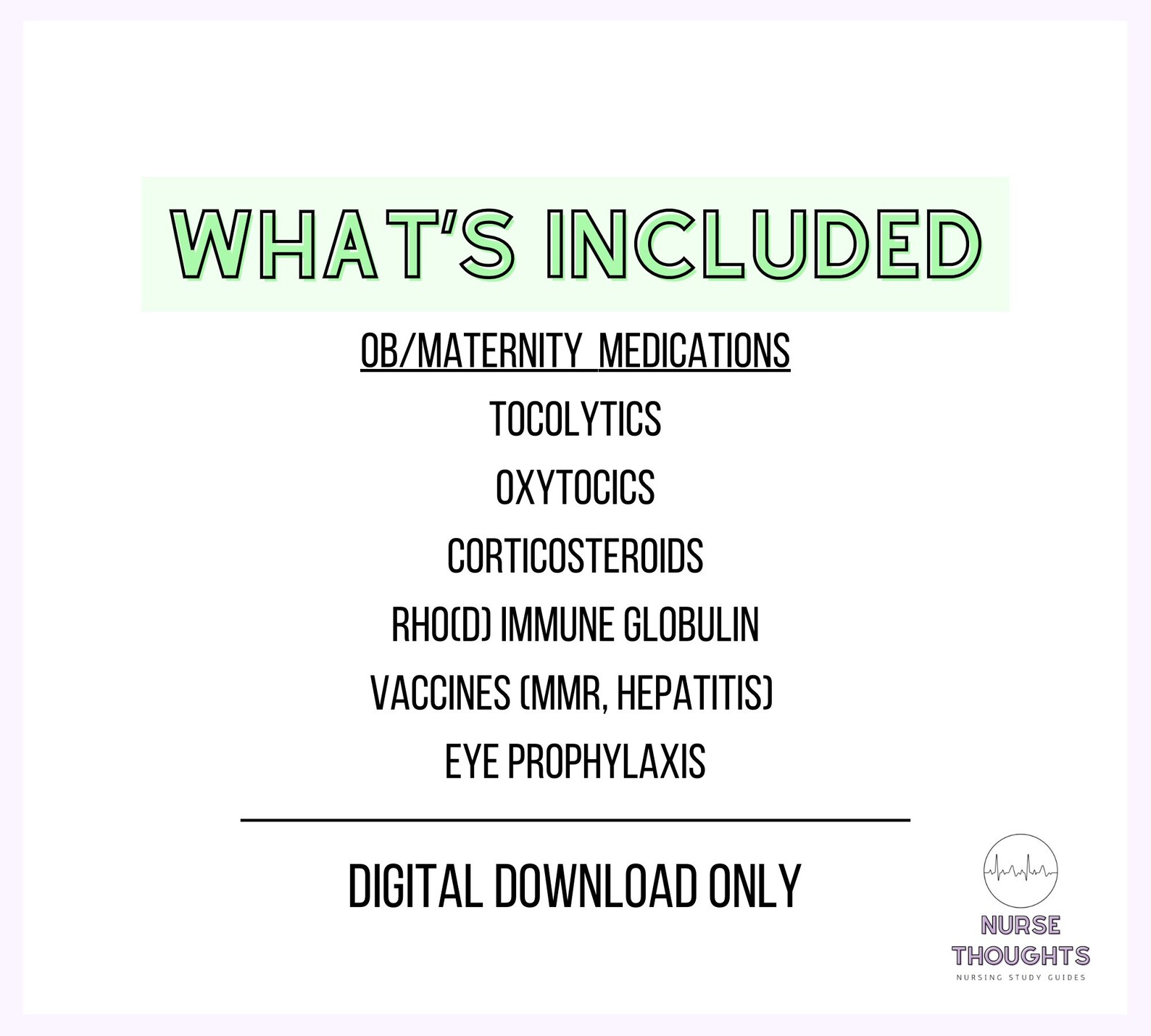 OB Maternity Medications Pharmacology Nursing Notes OB - Etsy