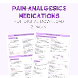 Pijnmedicatie verpleegnotities, farmacologiebundel, farmacologienotities, opioïde pijnstiller, NSAID's, digitale download, verpleegschool, Clinal