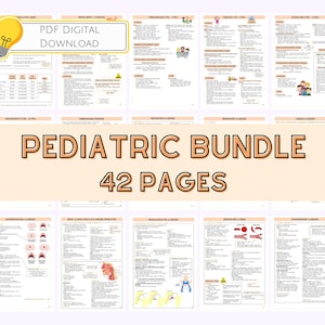 Pediatric Bundle, Pediatric Basics, Pediatrics Nursing Notes, Vital Signs, Clinical Notes, Nursing Study Guide, Pediatric Notes | 41 Pages