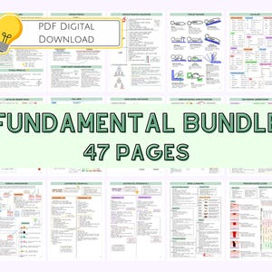 Fundamental of Nursing, Fundamental Bundle Notes, Nursing Notes, Nursing Study Guides, Nursing Student, Clinical Notes, Digital Download