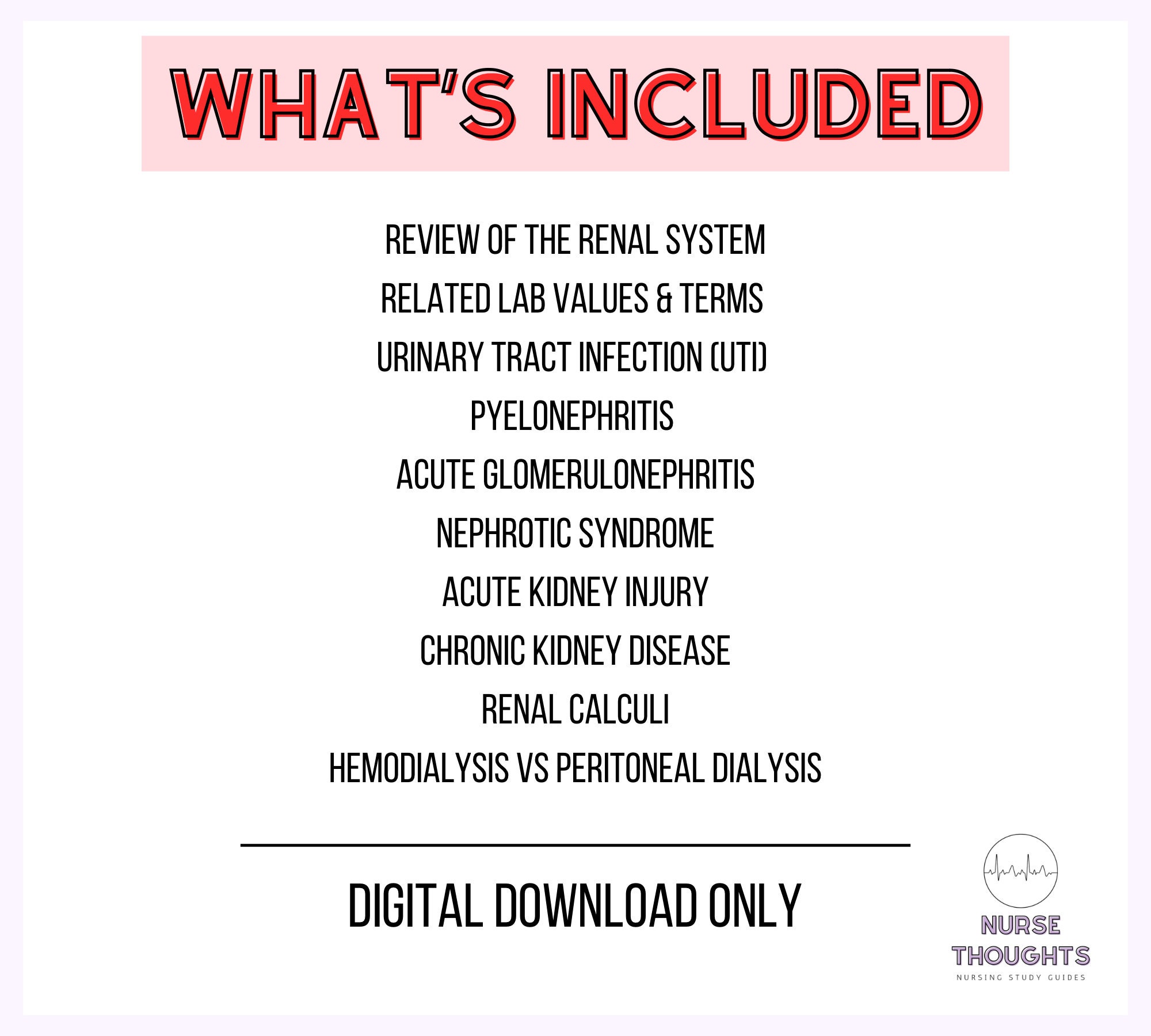 Renal/urinary System & Diseases, Nursing Study Guides, Nursing Notes ...