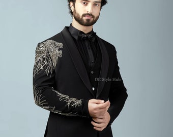 Velvet Tuxedo Set For Men Coat Pant Set, Stylish and Comfortable for Work or Casual Wear, Perfect Gift for Groom