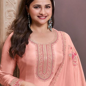 Designer Pakistani Suit Indian Semi Stitched Salwar kameez kurta set dress, Partywear Dress for Women Wedding Suit for Brides