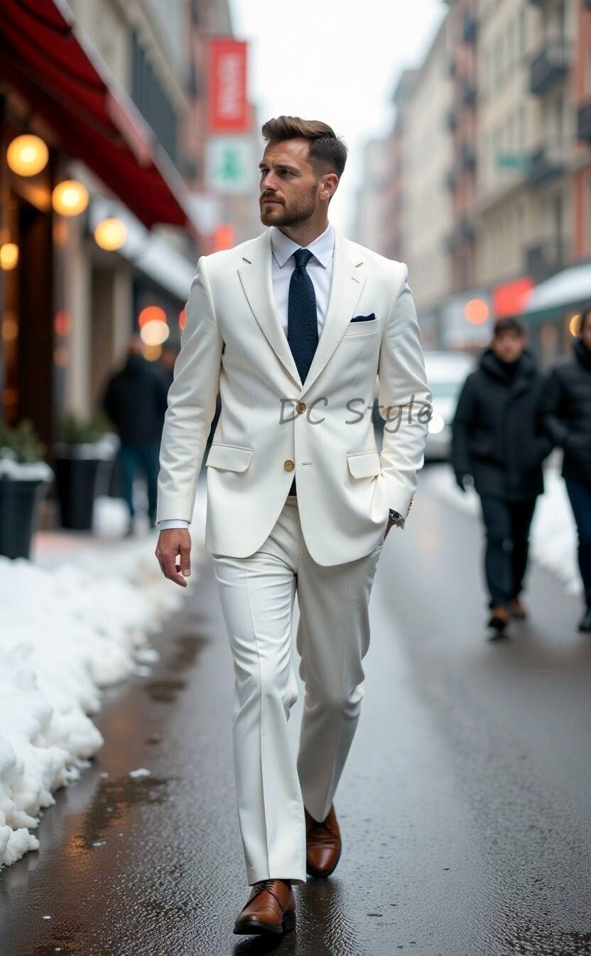 Coat Pant Set for Men, Elegant Tailored Suit for Formal Events, Perfect Business Gift for Dads or Graduates