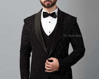 Designer Tuxedo Set For Men Coat Pant Set, Stylish and Comfortable for Work or Casual Wear, Perfect Gift for Groom