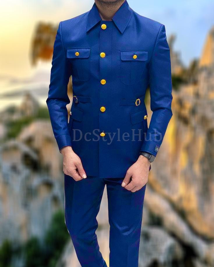 Men's Wool Blend Safari Suit: Modern Party & Event Wear - Etsy
