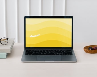 Gele vormen behang | Bureaubladachtergrond | Macbook | Laptop Achtergrond