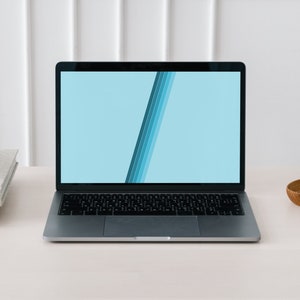 Blue shapes wallpaper | Desktop wallpaper | Macbook | Laptop Background