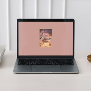 Sfondo della Creazione di Adamo Tramonto di Michelangelo / Sfondo del desktop / Macbook / Sfondo del laptop