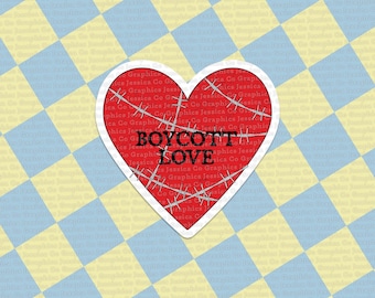 Pegatina inspirada en Fall Out Boy de la Orden Desleal de los Búfalos de Agua Lovecore Anti Love Pop Punk Emo