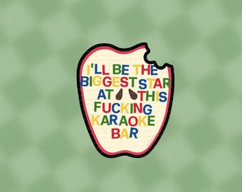 Pegatina inspirada en la muerte del ego en una despedida de soltera de Hayley W. Apple