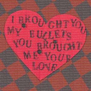 "Meine chemische Romanze ""Ich habe dir meine Kugeln geliefert, du hast mir deine Liebe gebracht"" inspirierter Sticker MCR Emo für mein Chem Bullets Album."