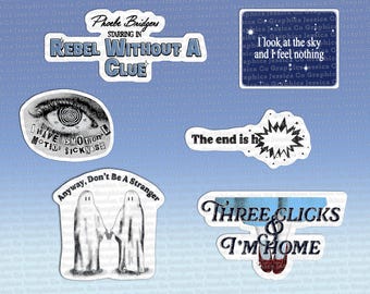 Paquete de pegatinas de Phoebe, collage de moda, pegatinas bonitas, Punisher, Un extraño en los Alpes, Scott Street Aesthetic