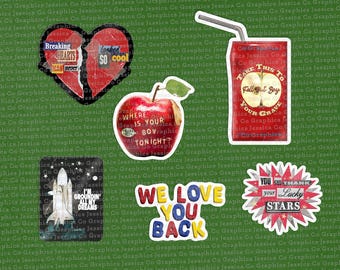 6x Llévate esto a tu tumba Paquete de pegatinas inspiradas en Fall Out Boy Pop Punk Elder Emo FOB Aesthetic