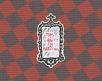 Adesivo do My Chemical Romance 'Querida, este espelho não é grande o suficiente para nós dois' MCR Emo Merch