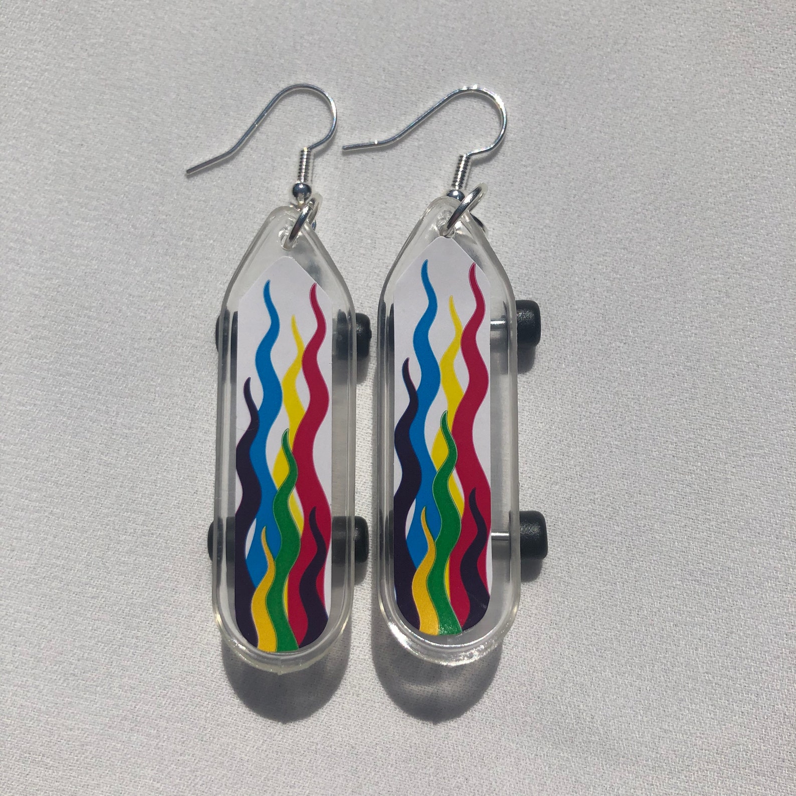 Skateboard earrings Etsy