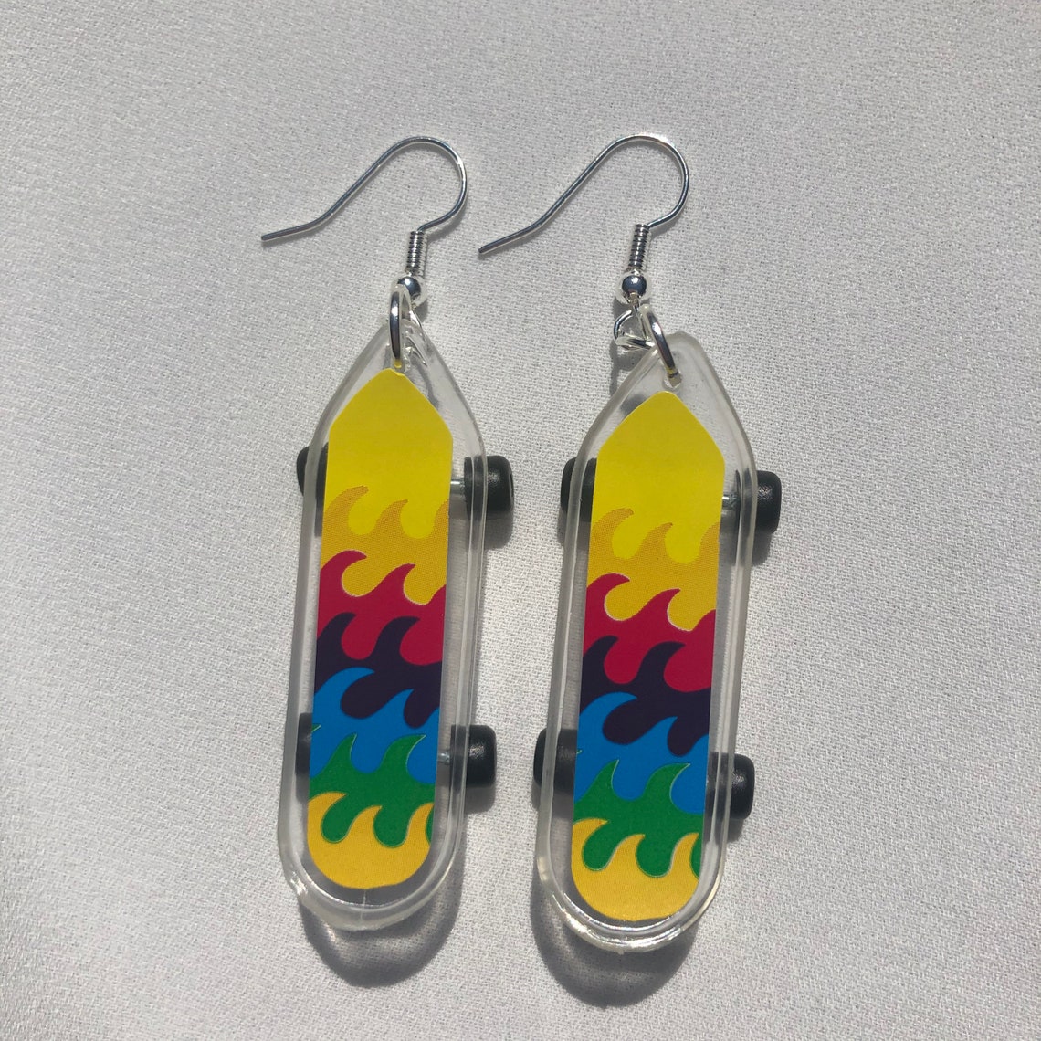 Skateboard earrings Etsy