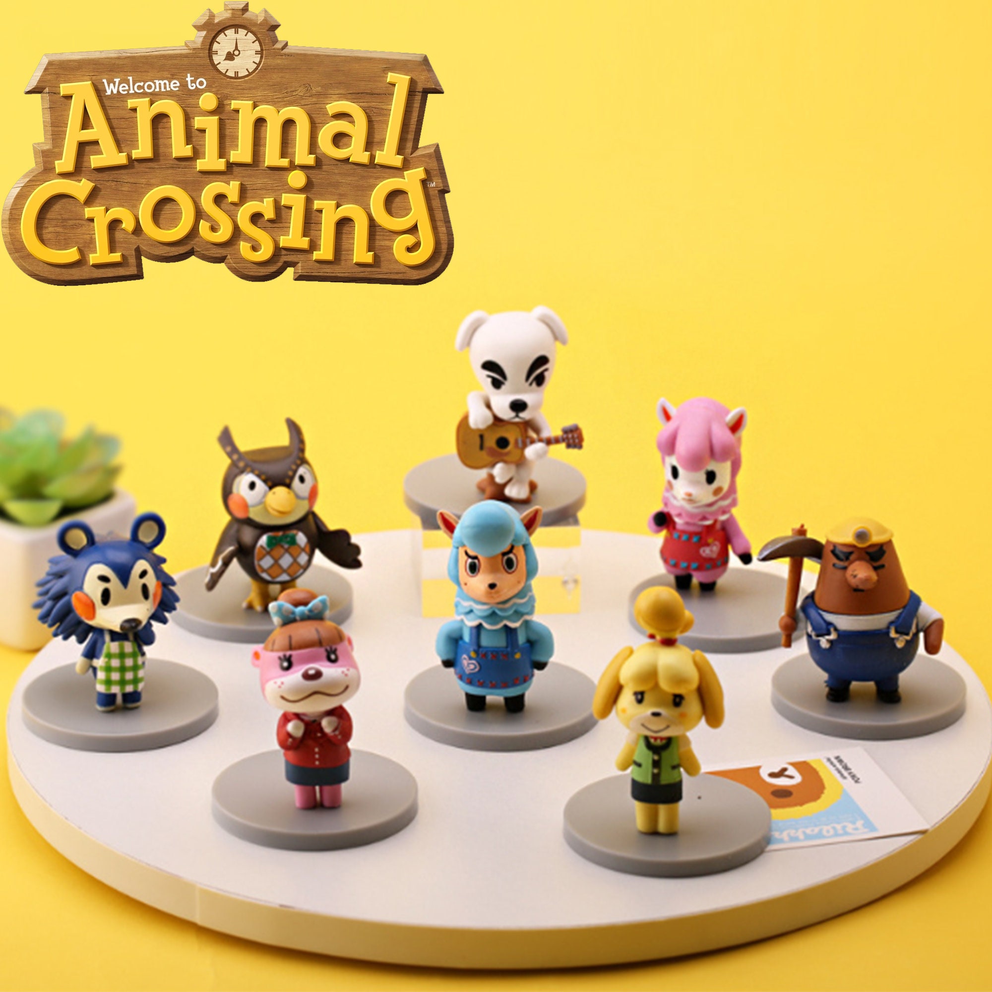Animal Crossing Figurine Set Lot of 8 Etsy