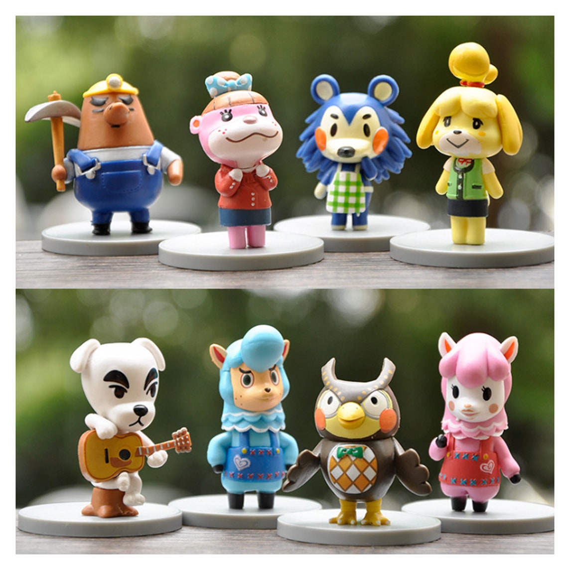 Animal Crossing Figurine Set Lot of 8 Etsy