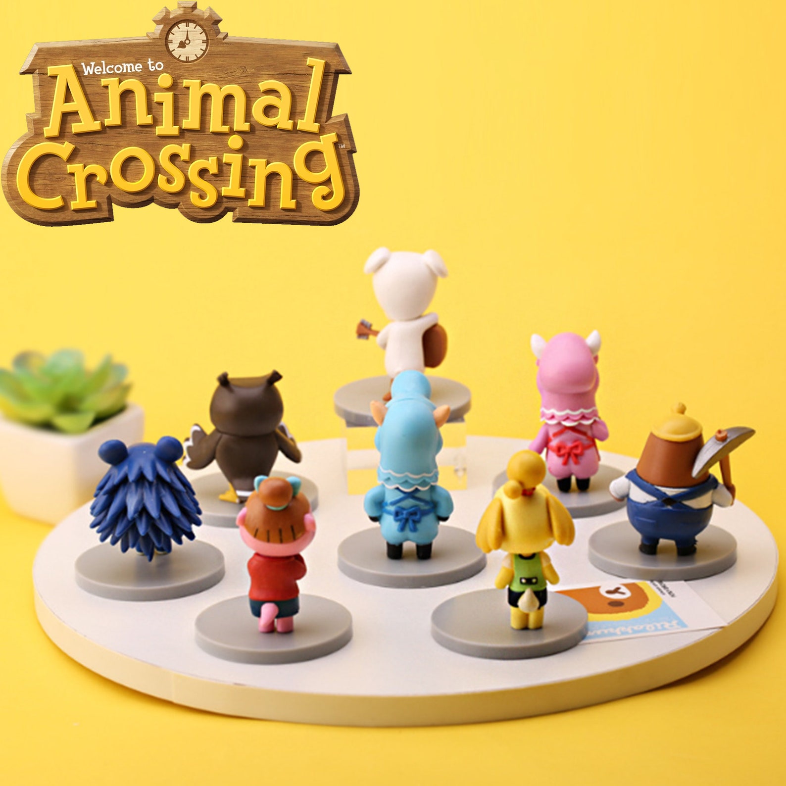 Animal Crossing Figurine Set Lot of 8 Etsy