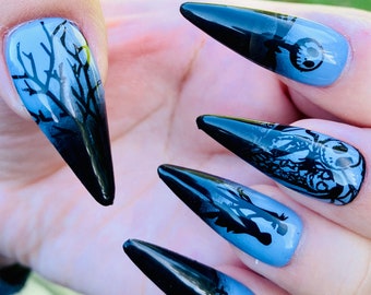 Lovely Long Nails Halloween Pictures