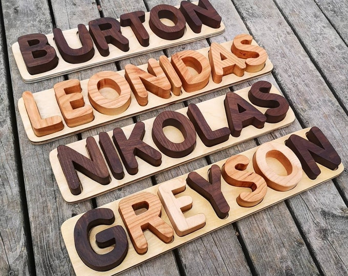 Name Puzzle / Custom Puzzle / Puzzle / Personalized gift / Wooden Toy / Wooden Puzzle / Montessori / 1st birthday / Easter gift toddler