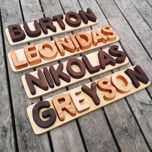 Name Puzzle / Custom Puzzle / Puzzle / Personalized gift / Wooden Toy / Wooden Puzzle / Montessori / 1st birthday / Easter gift toddler