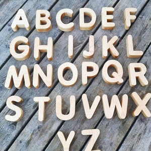 Wooden Alphabet Set // Loose Wood Letters // Alphabet / Montessori Toy / Montessori Alphabet / Wooden Letters / Toddler Gift / Baby alphabet