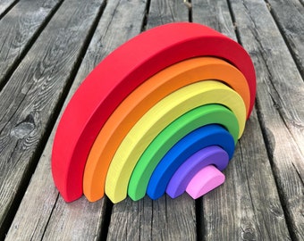 Rainbow Stacker / Stacking Rainbow / Wooden Rainbow / Montessori Toy/ Waldorf / Wooden Toy / Easter Gift / 1st birthday / Educational Toy