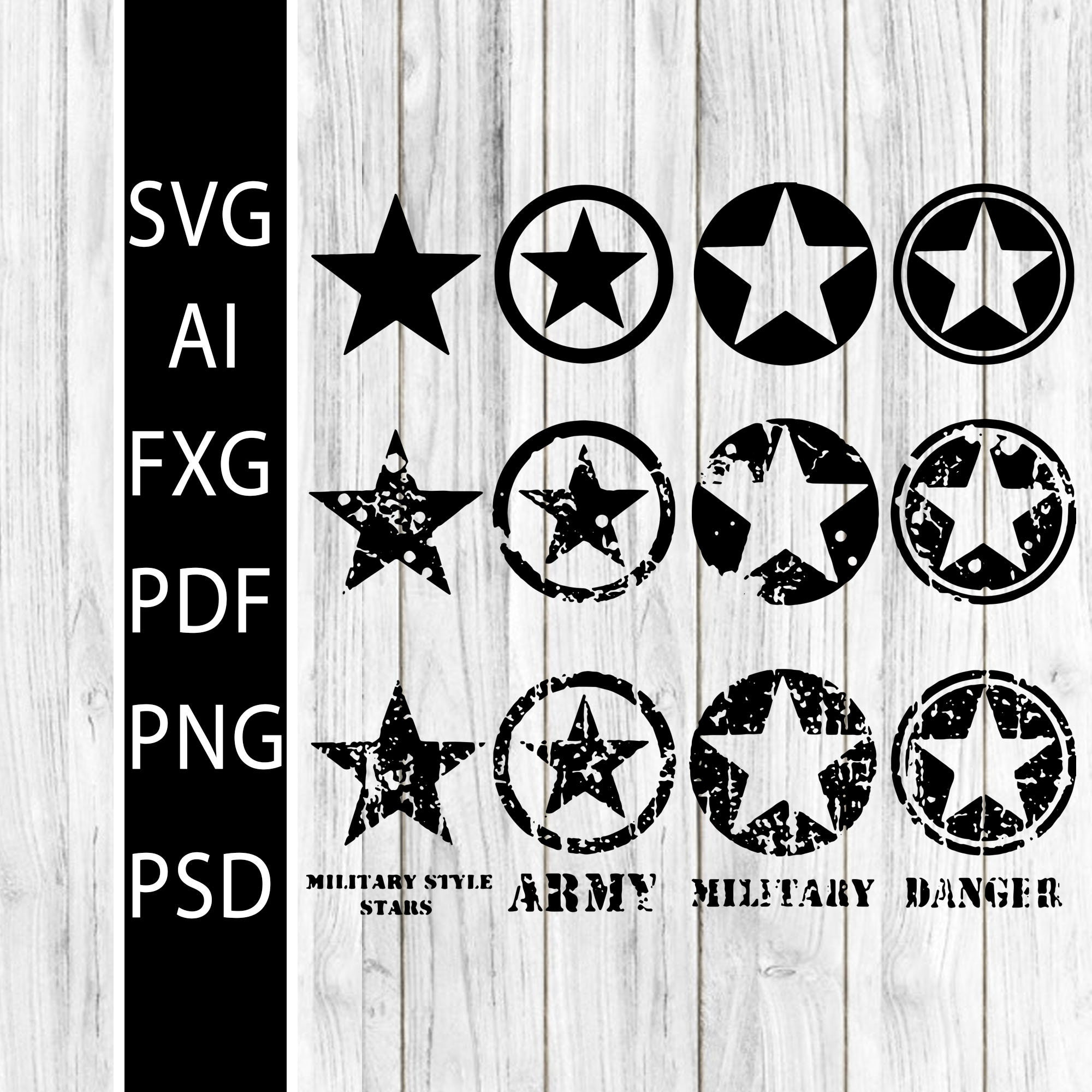 Military Stars SVG us army svg united states army svg army | Etsy