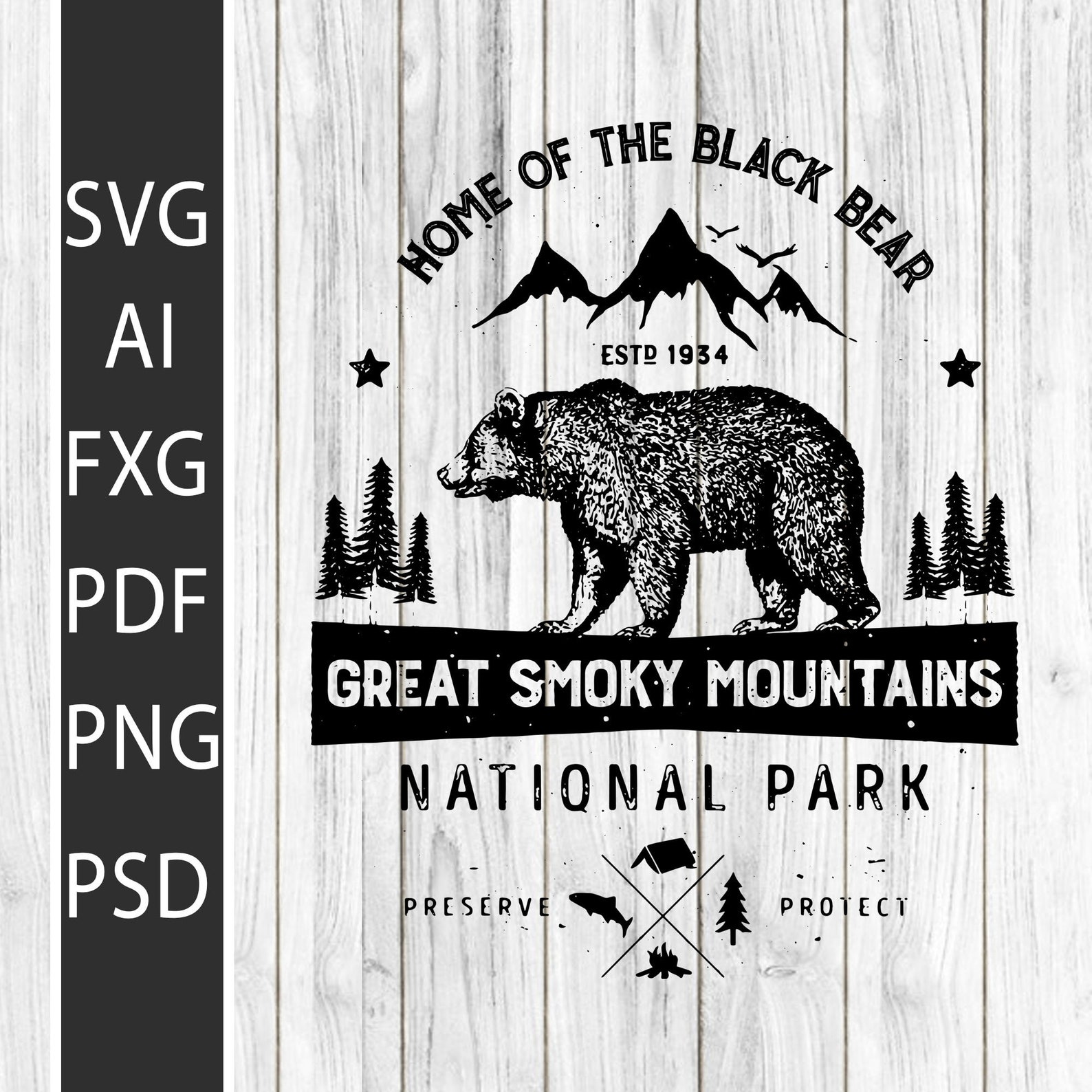Free Free 271 Smoky Mountain Bear Svg SVG PNG EPS DXF File