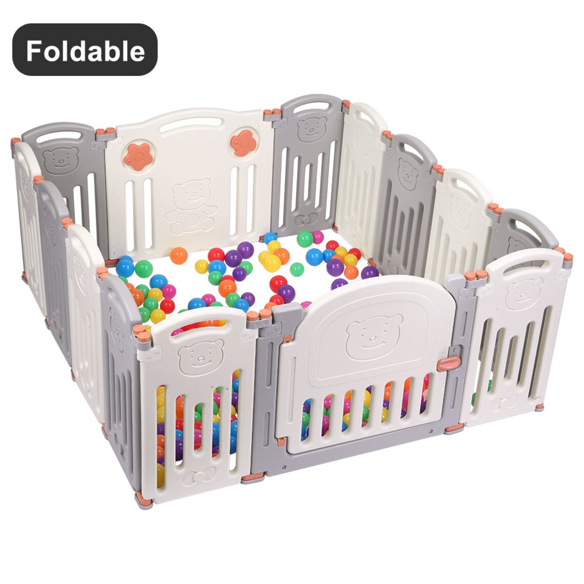 Large Foldable Playpen Activity Centre Lockable Folding Indoor Etsy