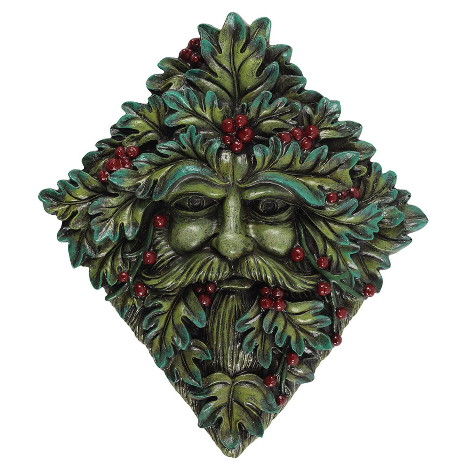 Green Man Face Wall Plaque Indoor Outdoor Garden Decor | Etsy
