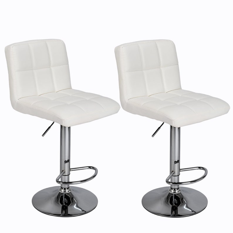 Pair of Bar Stools Gas Lift Chairs Breakfast Bar No Arm Rest Etsy