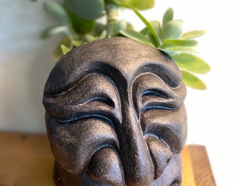 Hand-sculpted & carved planter