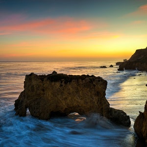 El Matador HDR Image Sunset Digital Poster, Instant Download Sea Side Print Beach Wall Art Digital Wall Poster Home Office Decor Interior