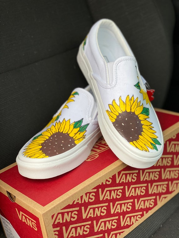 Sunflower vans etsy outlet