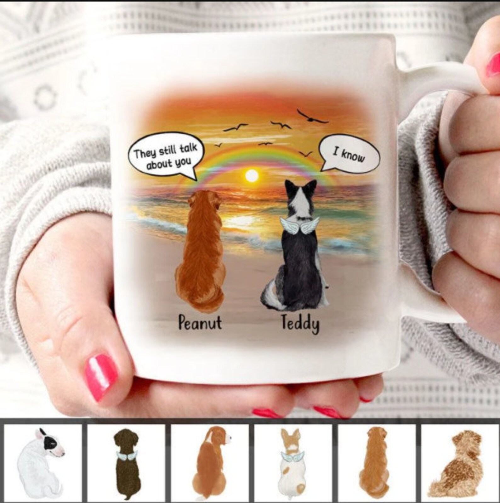 They Still Talk About You Dog Memorial Personalized AOP Mug Etsy