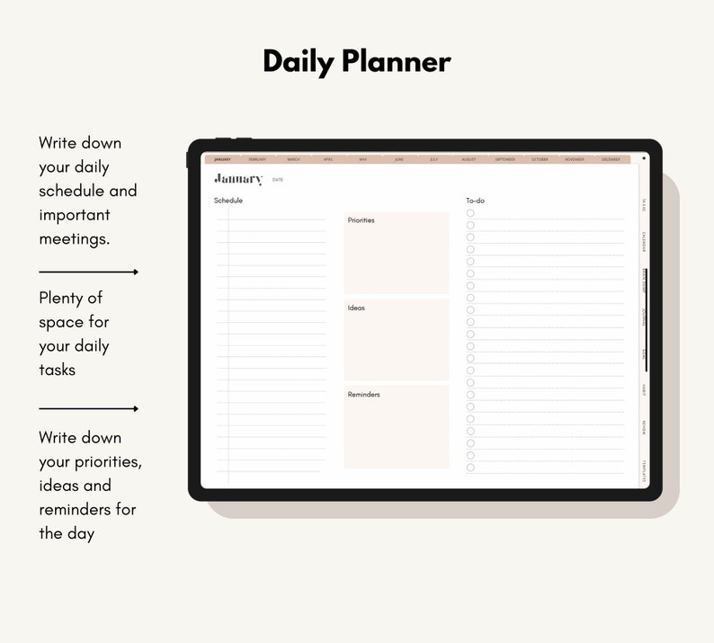 2024 Digital Planner Dated Goodnotes Planner, iPad Planner, Daily
