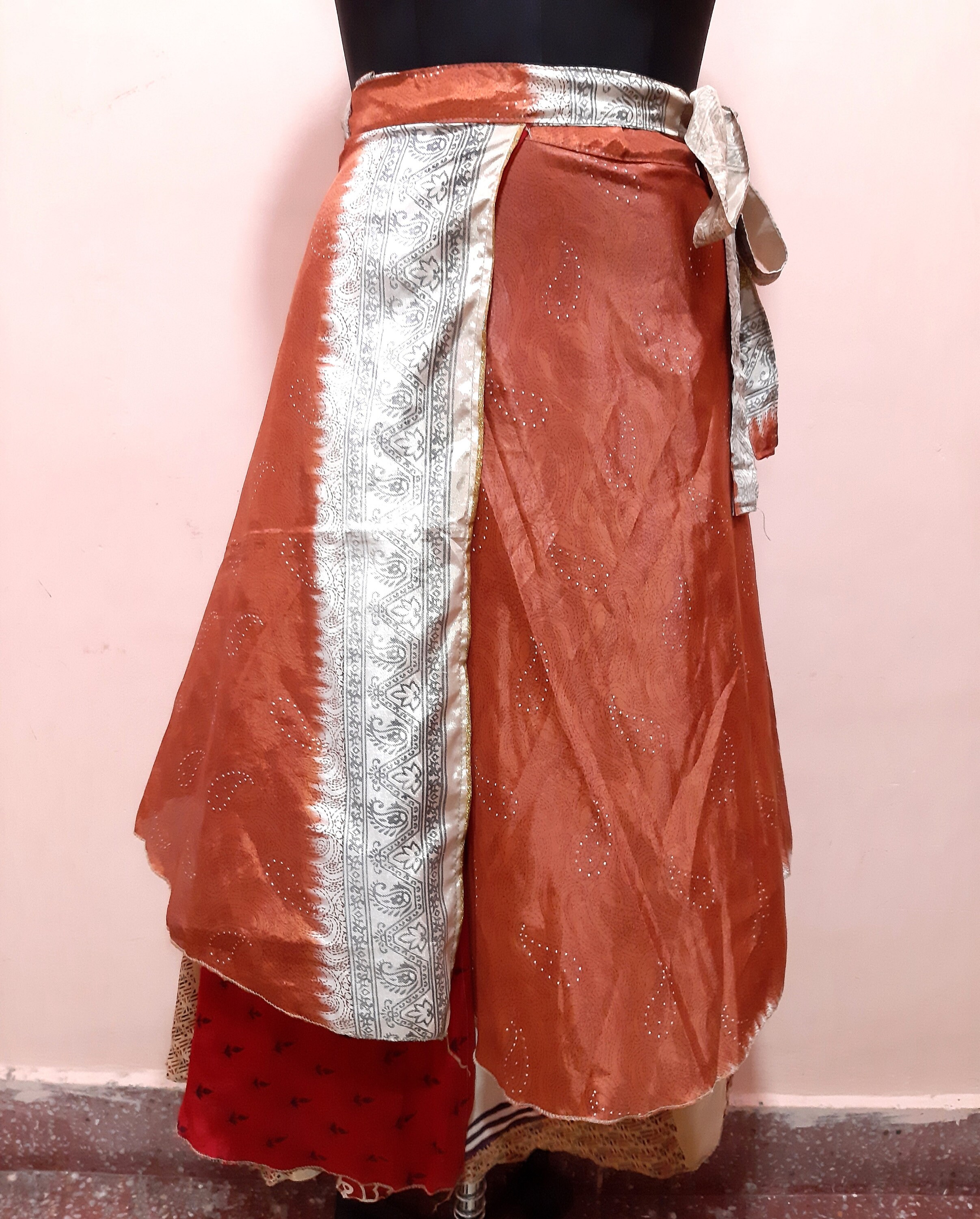 silk long skirts for women