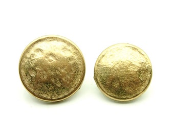 Hammered buttons (10pcs) - 15/18mm; Brass