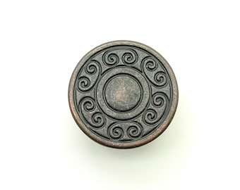 Bronze grecian jean button (10pcs) - 17mm