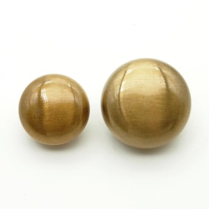 Brushed brass gold dome buttons (5pcs) - 20/25mm