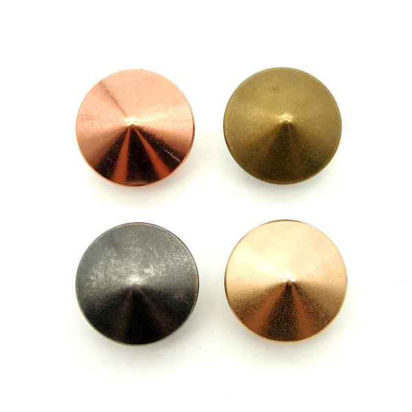 Cone buttons (10pcs) - 20mm; Rose gold/Pewter/Antique brass/Gold