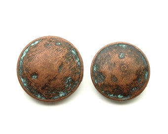 Hammered buttons (10pcs) - 20/23mm; Rustic copper