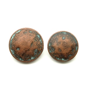 Bottoni martellati (10pz) - 20/23 mm; Rame rustico