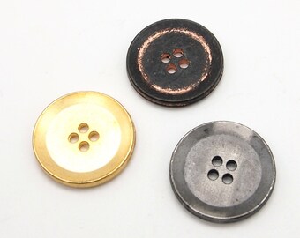 40 assorted gold with colours 4 hole buttons Gold Four Hole Buttons