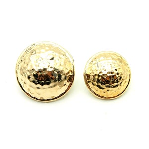 Hammered dome button (6pcs) - 21/24mm; Shiny gold