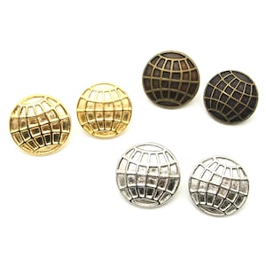 Globe buttons (10 pcs) - 18/19mm; Antique brass/Gold/Silver